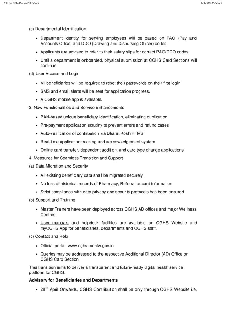 CGHS Migrates from NIC to CDAC page 2
