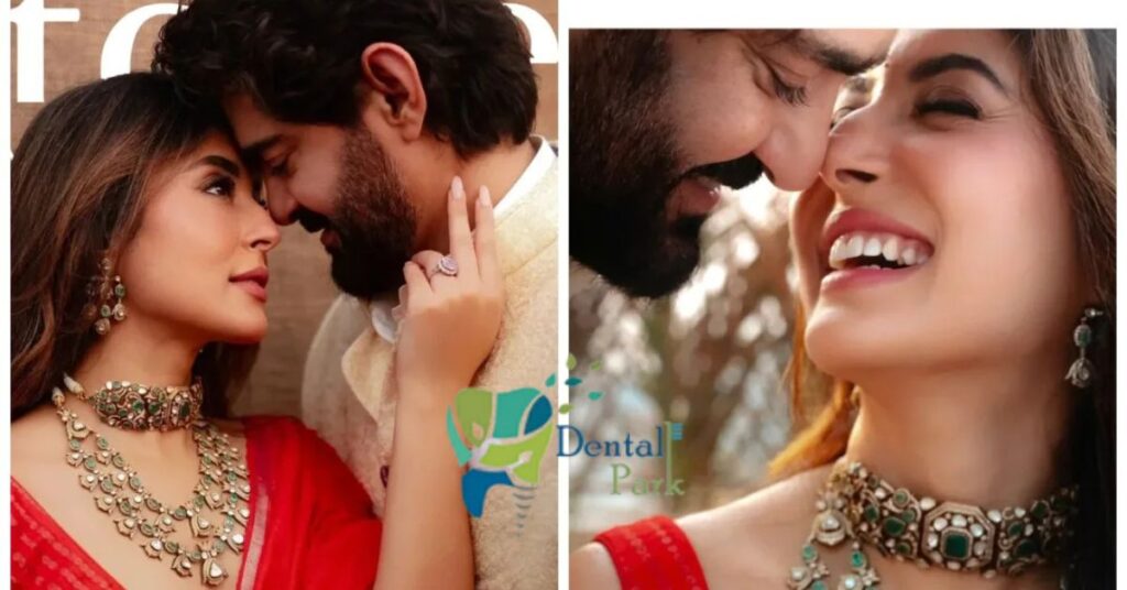 Kritika Kamra and Gaurav Kapur sharing a joyful smile at their wedding, illustrating the importance of dental aesthetics for wedding photography.